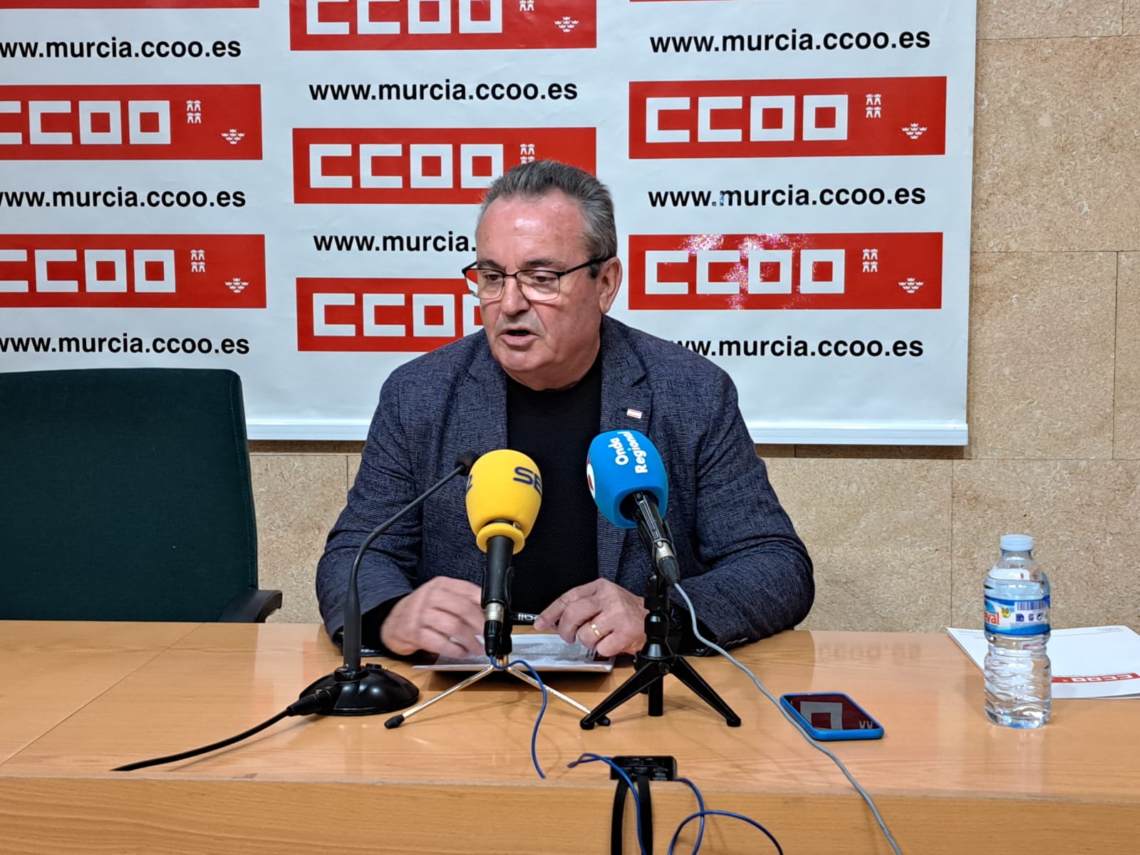 Santiago Navarro, Secretario General de CCOO en la Región de Murcia