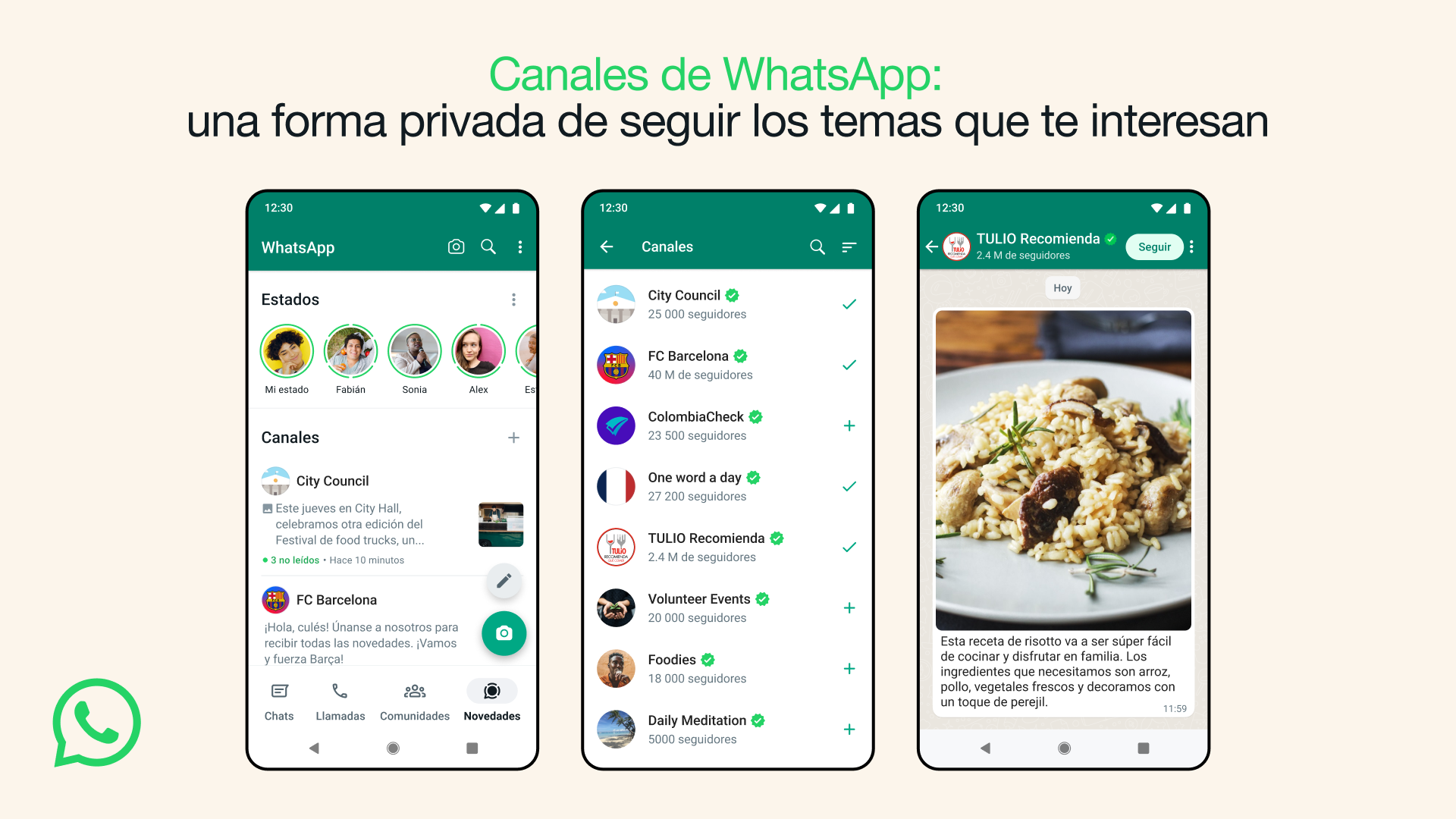 Así funcionan los canales de WhatsApp.