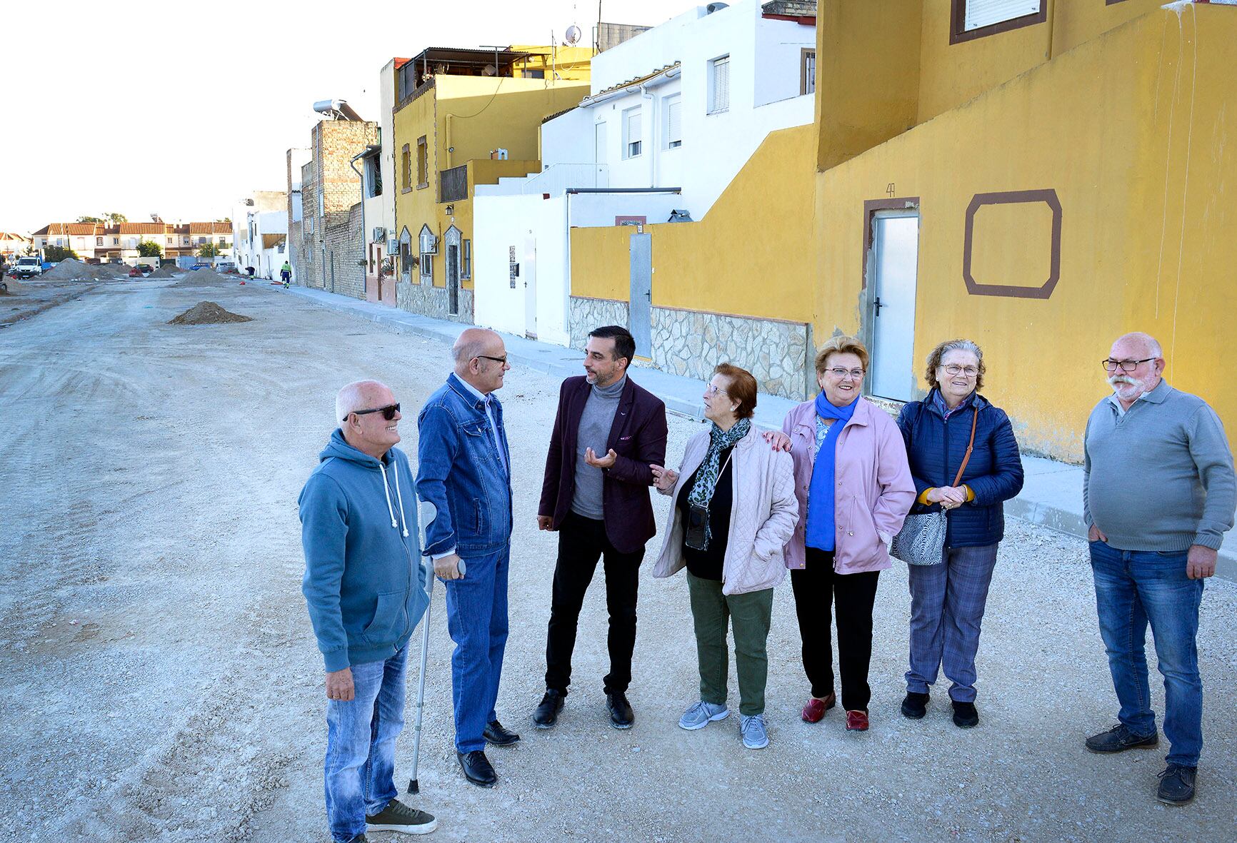 José Antonio Díaz durante su visita a la zona