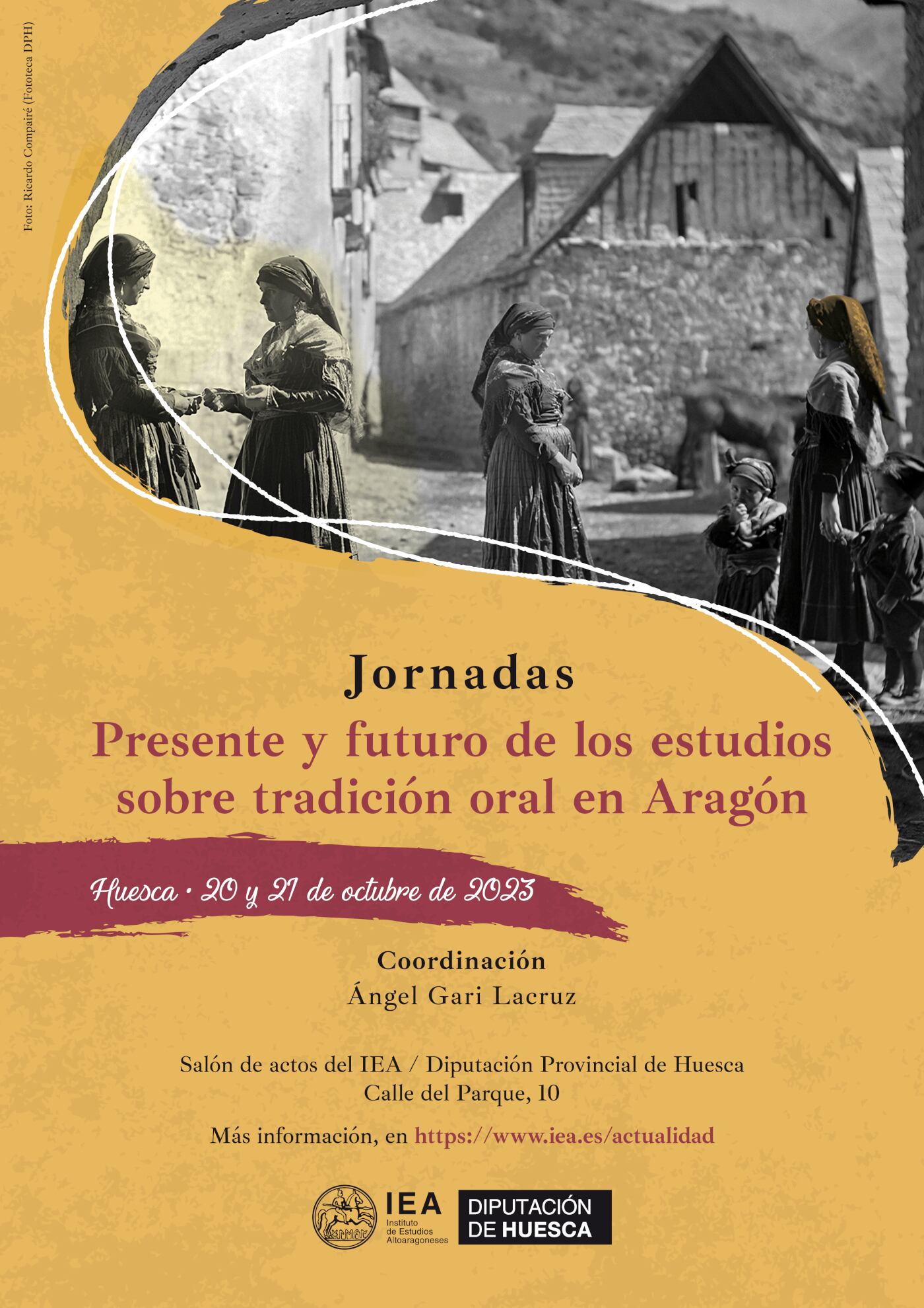 Cartel de las jornadas sobre tradición oral