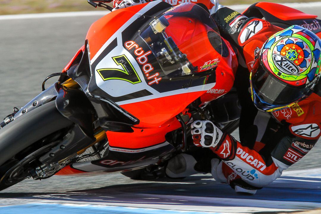 Piloto de Superbike en el circuito de Jerez