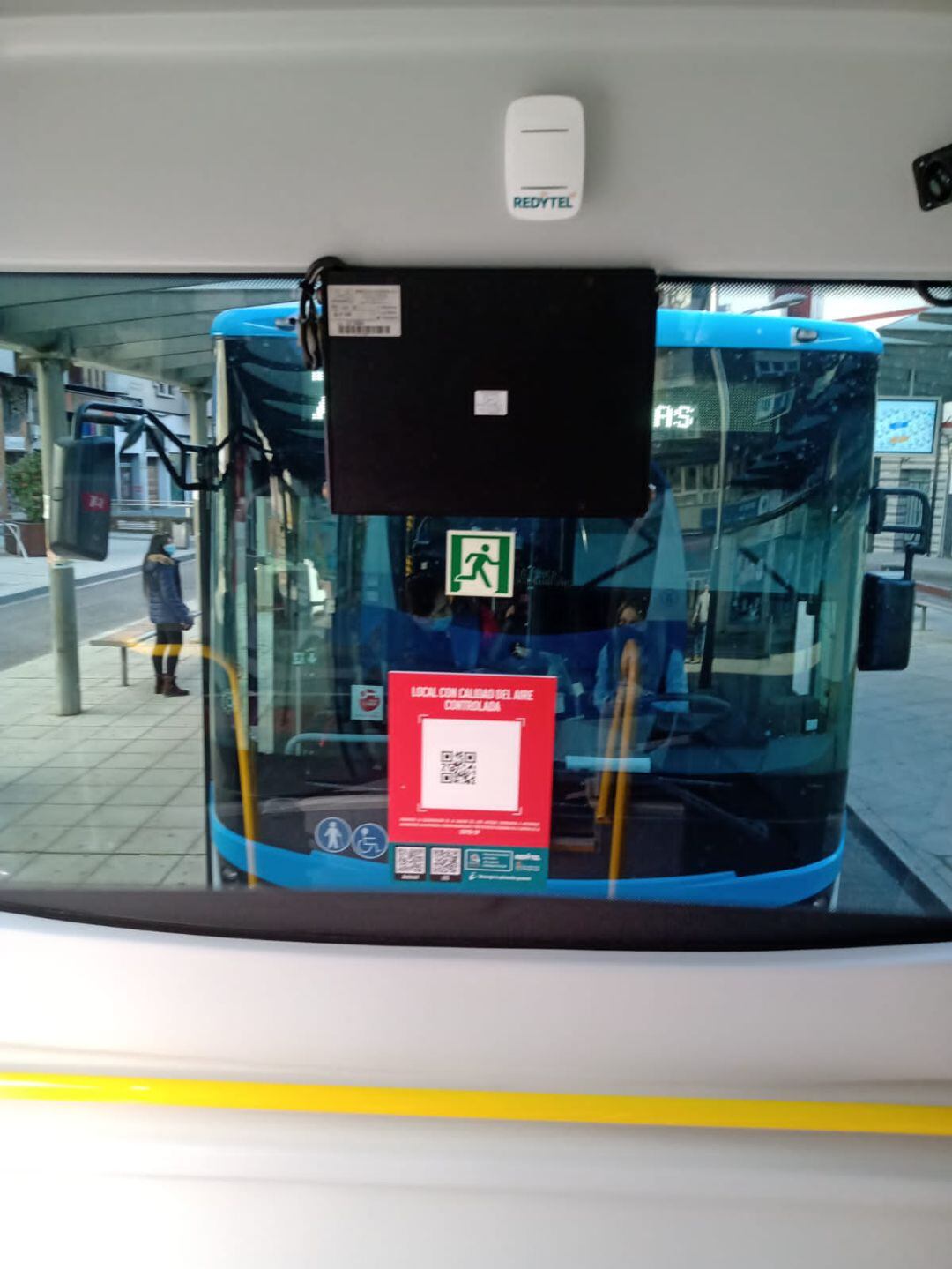 Uno de los medidores colocado en los autobuses urbanos