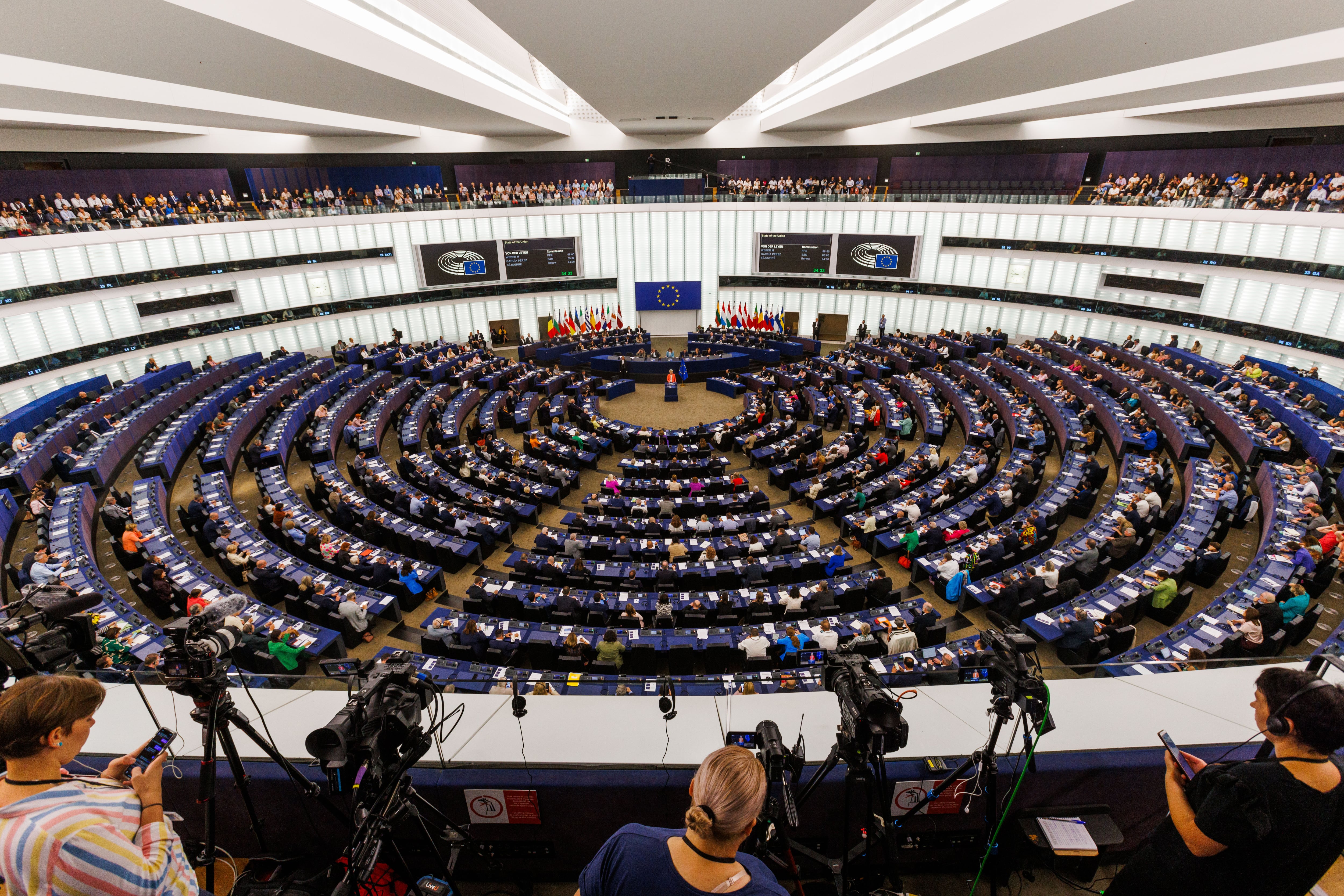 Sesión plenaria en el Parlamento Europeo.