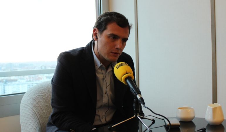 Albert Rivera durante la entrevista en Hoy por Hoy