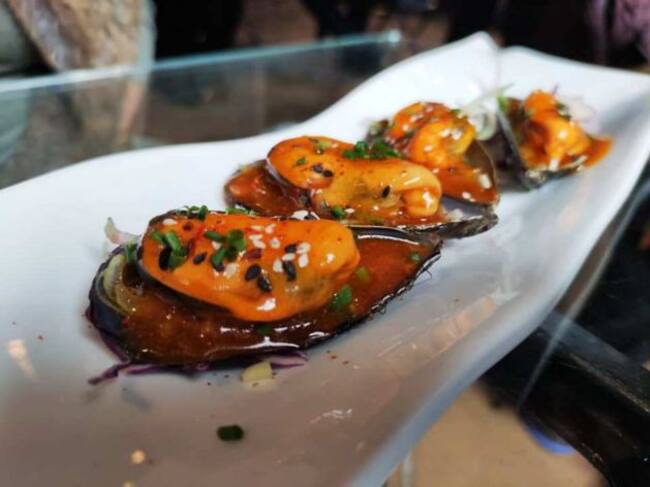 Mejillones con vinagreta tailandesa