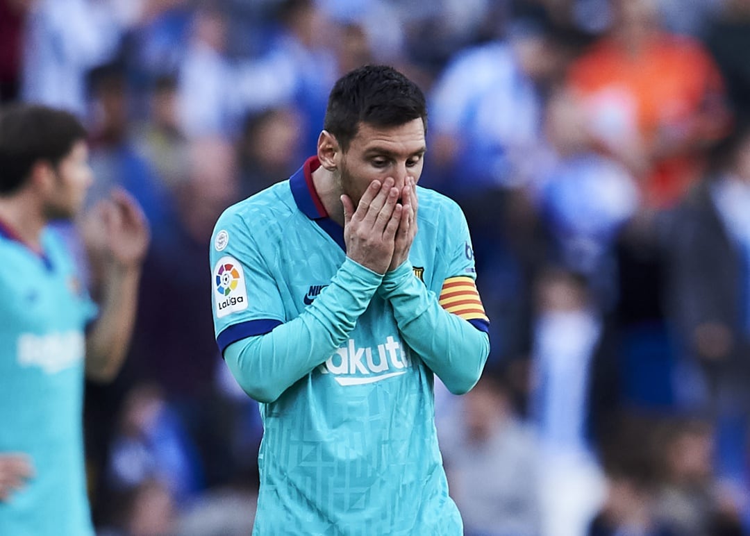 Lionel Messi durante el partido del Barça que enfrentaba a la Real Sociedad