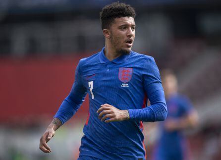 Sancho durante un partido con la selección inglesa