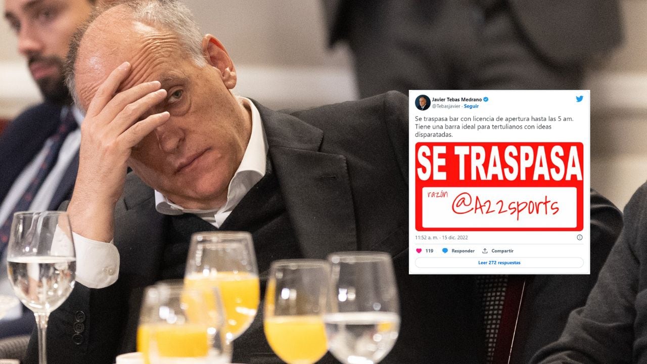 Javier Tebas y su mensaje en contra de la Superliga en Twitter