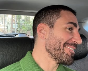 Miguel Ángel Silvestre en el vídeo que ha compartido desde un taxi en Instagram