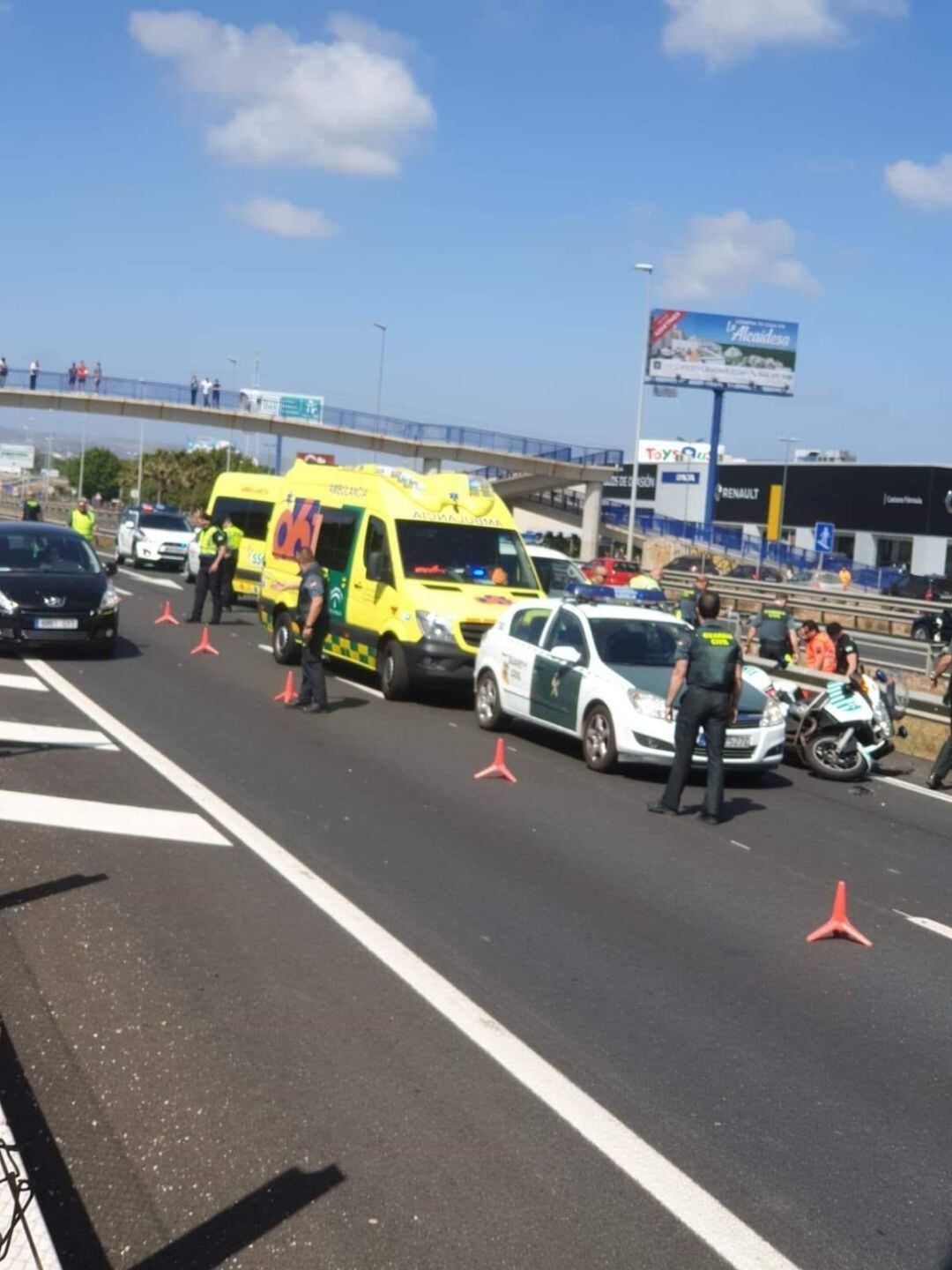 Control de la Guardia Civil en la A7.