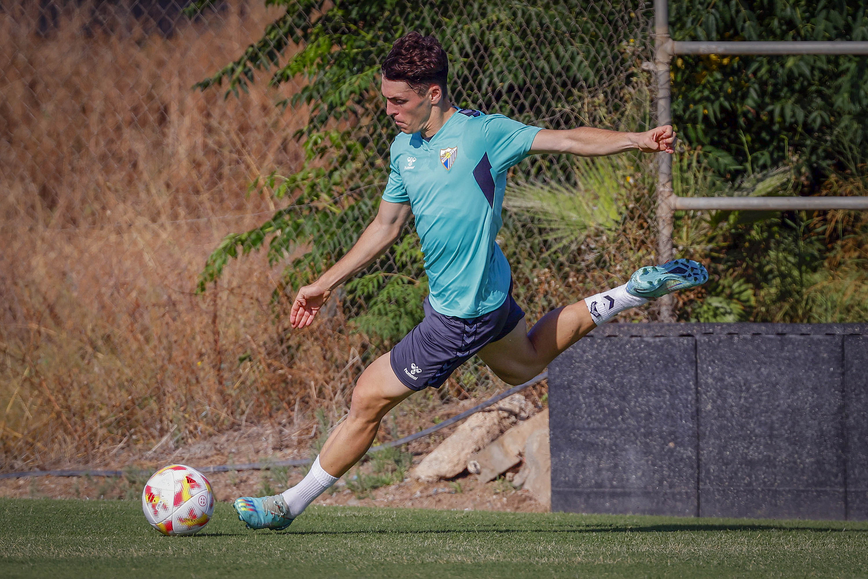 Jokin Gabilondo en el entrenamiento del Málaga