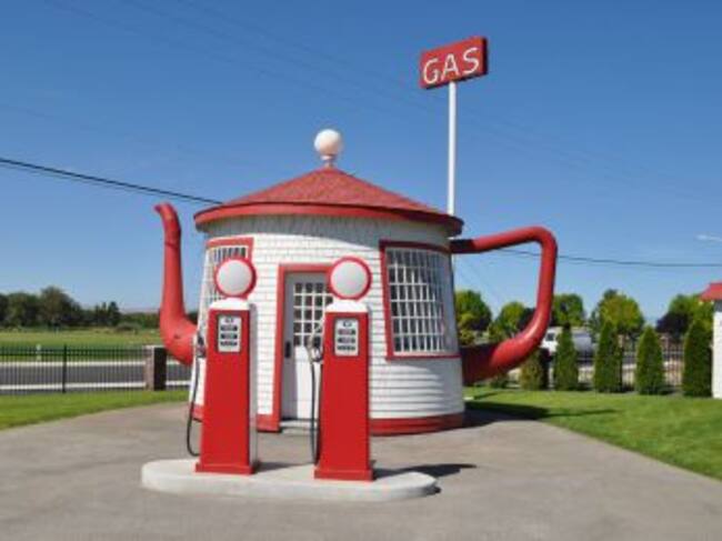 Una gasolinera con forma de tetera, en EEUU