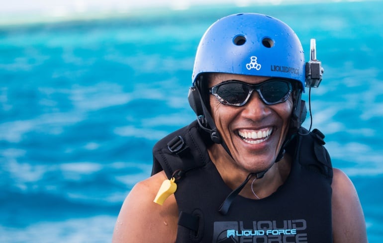 Obama disfrutando de las vacaciones