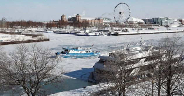 En Chicago se han registrado temperatruas inferiores a los -30º C.