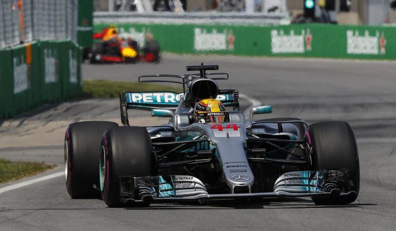 Hamilton, durante el Gran Premio de Canadá