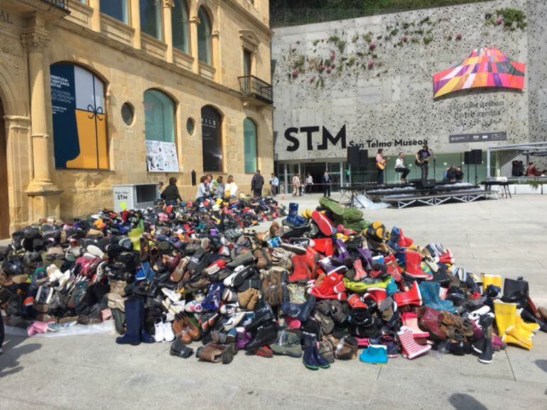 Recogida de calzado para los refugiados