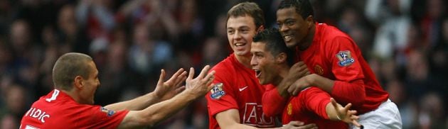 Cristiano Ronaldo y Evra, en su época en el United