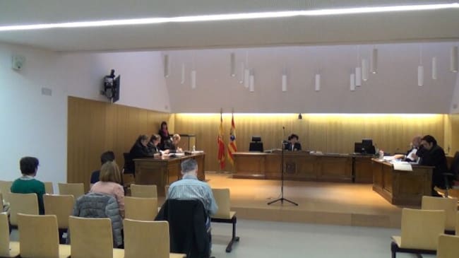 Imagen de una vista oral celebrada en el Palacio de Justicia de Huesca