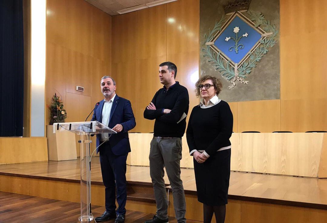 Jaume Collboni y Montserrat Ballarín durante un acto público el pasado día 5 de marzo