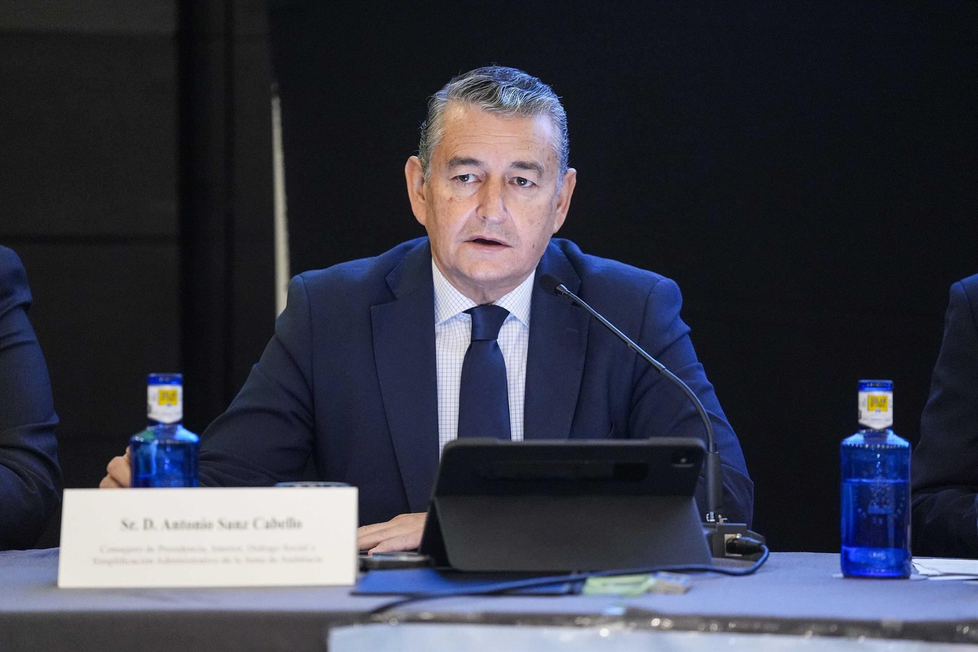 El consejero de Presidencia, Interior, Diálogo Social y Simplificación Administrativa de la Junta de Andalucía, Antonio Sanz. Imagen de archivo.- Joaquin Corchero - Europa Press