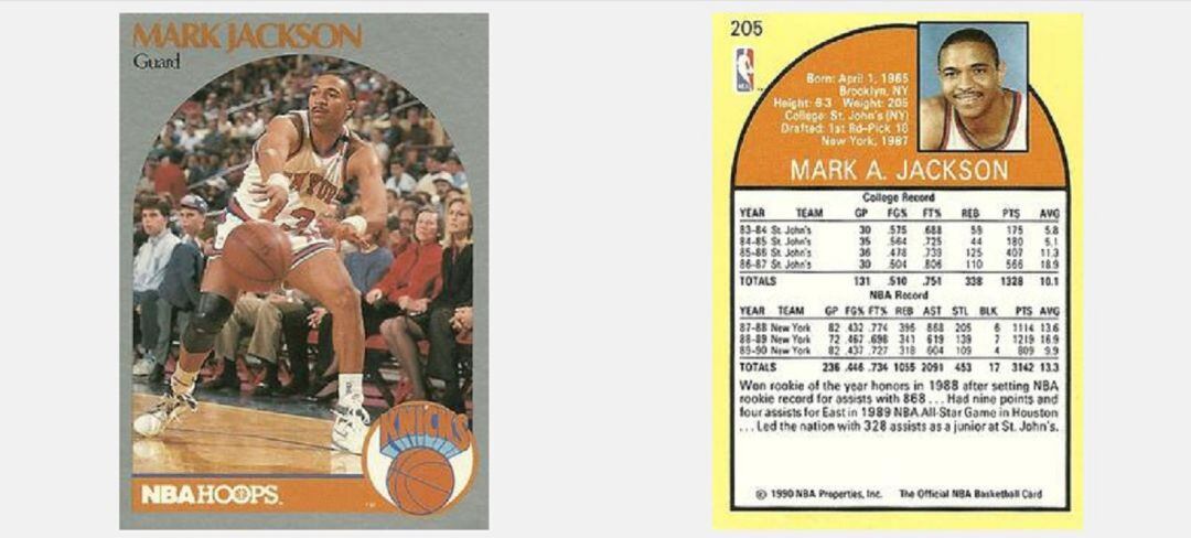 Cromo de Mark Jackson de 1990