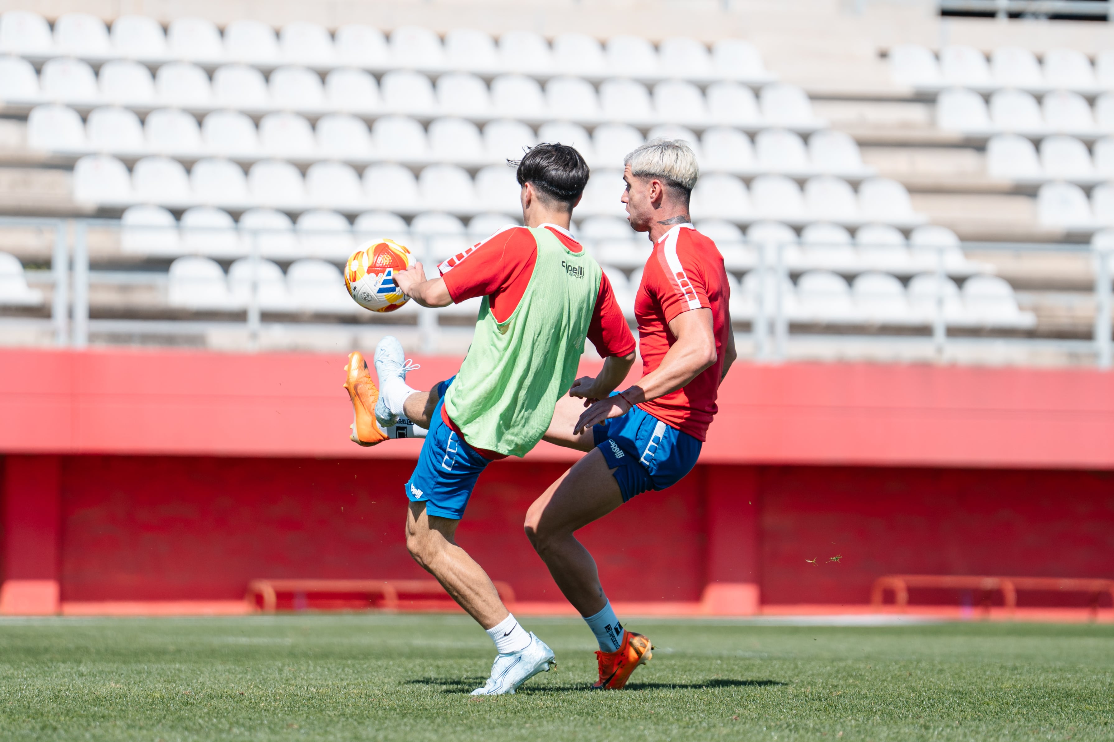 Javi Avilés en un entreno