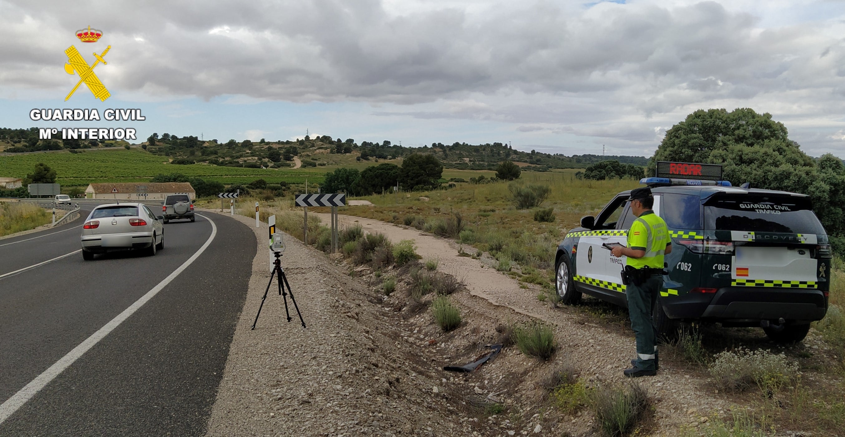 Guardia Civil realiza control de velocidad