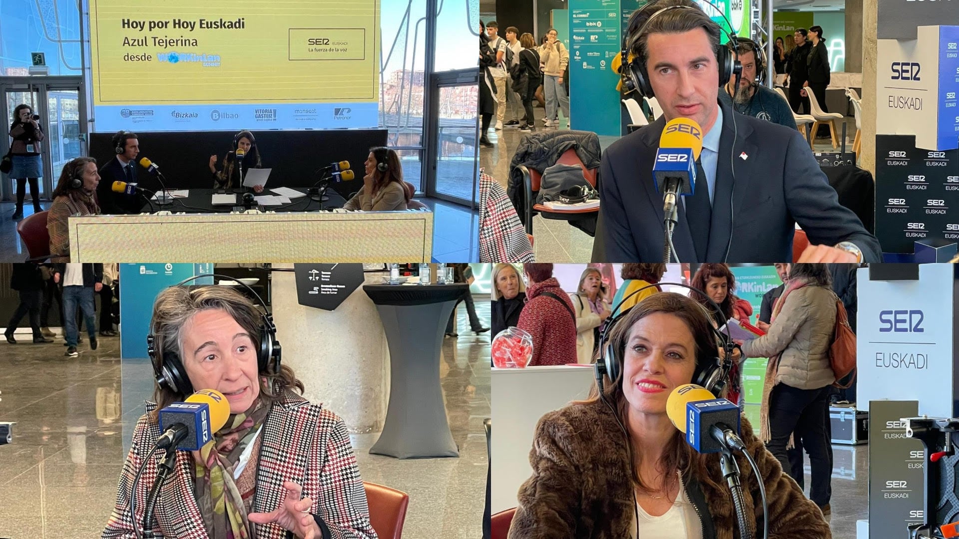 &#039;Hoy por Hoy Euskadi&#039; ha contado con la presencia de los tres concejales de Desarrollo Económico, Comercio y Empleo de las capitales vascas. Xabier Ochandiano representando al Ayuntamiento de Bilbao, Marisol Garmendia, al de San Sebastián, y Maider Etxebarria, al de Vitoria.