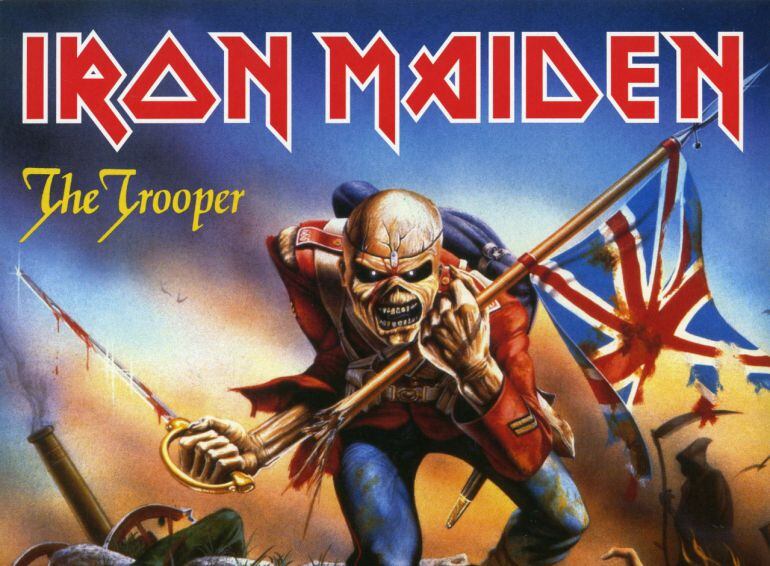 Imagen del sencillo &#039;The Trooper&#039; del grupo Iron Maiden, incluida en el disco &#039;Piece of Mind&#039;