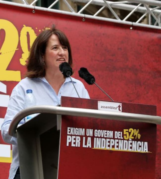 La presidenta de la ANC. Elisenda Paluzie, en el acto de hoy