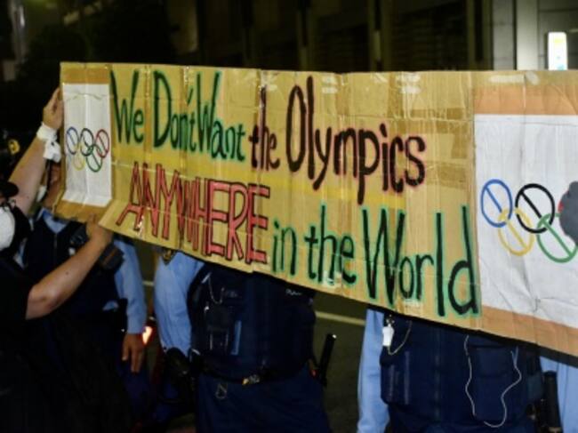 Protestas en Tokio contra los Juegos Olímpicos