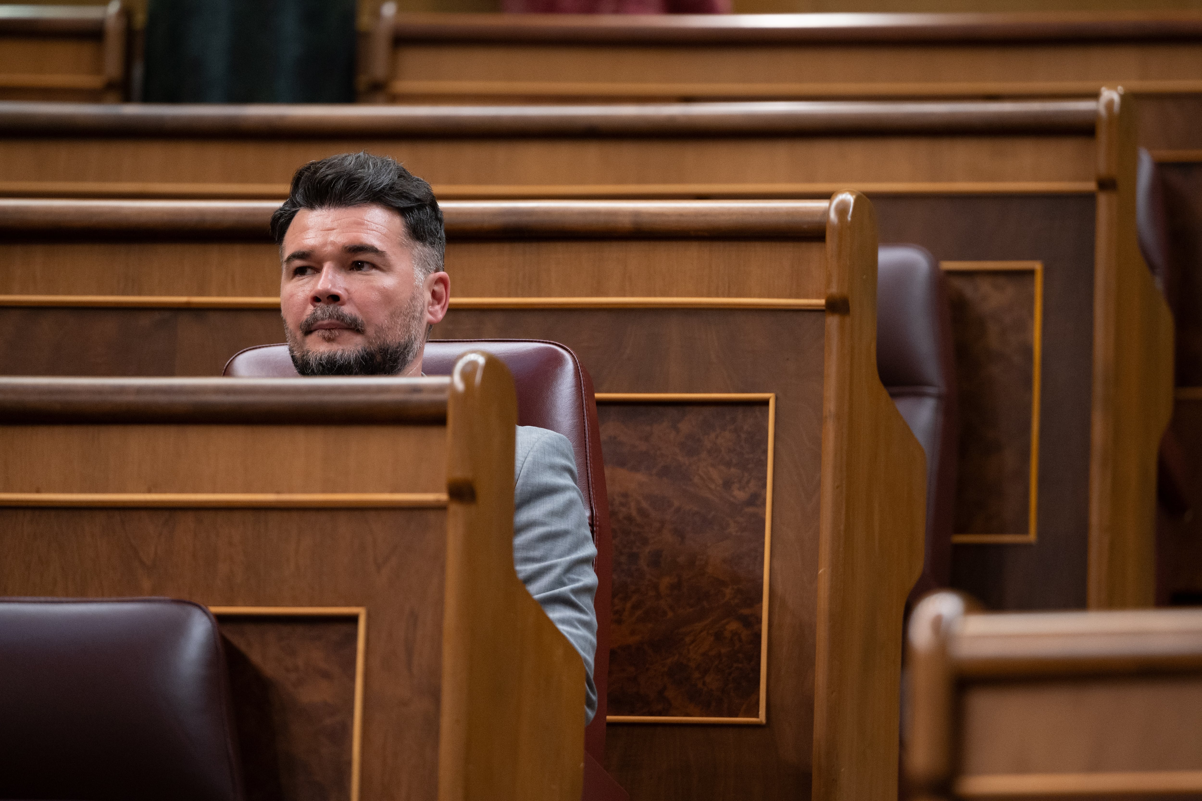 El diputado de ERC Gabriel Rufián, en el Congreso de los Diputados