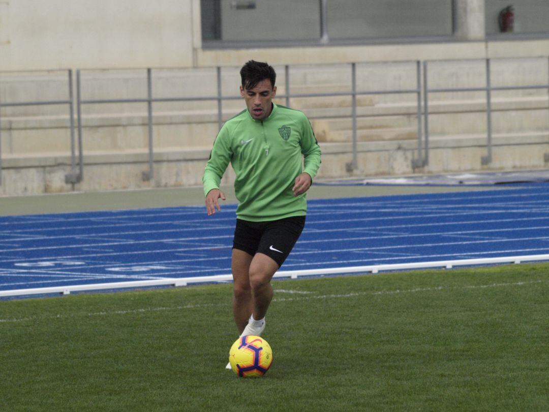 Gaspar Panadero entrenando en el Anexo.