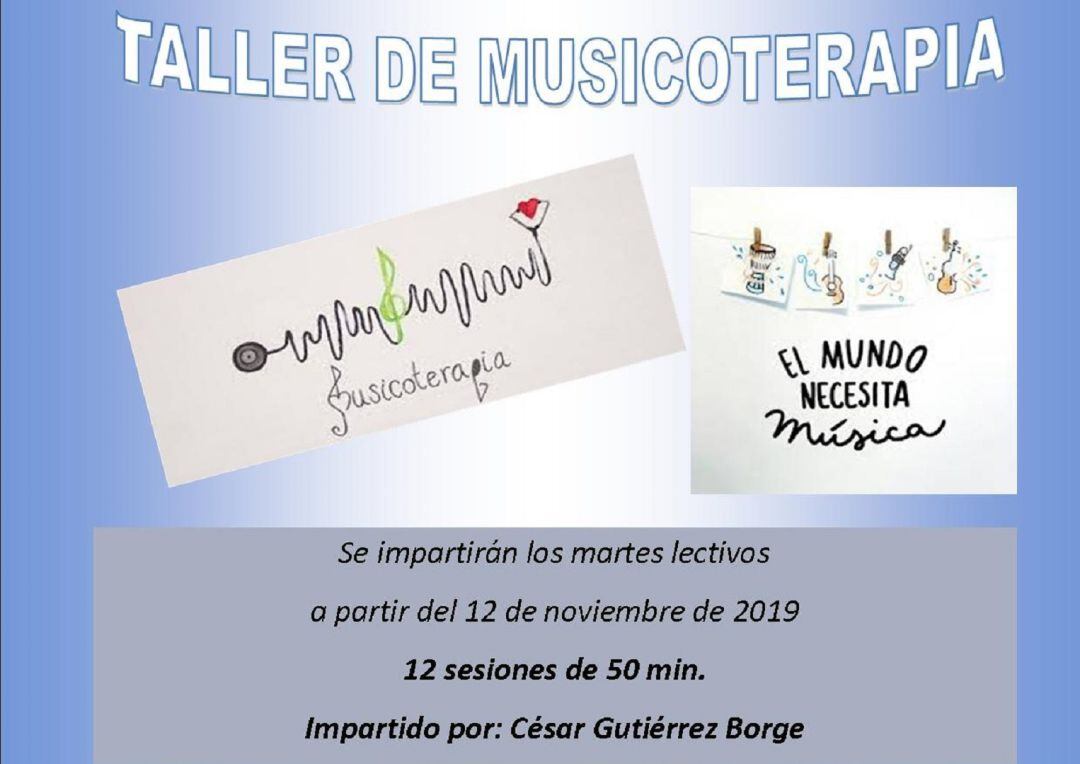 La Escuela Municipal de Música convoca un taller para el mes de noviembre