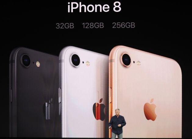 El iPhone 8 llega en tres colores.