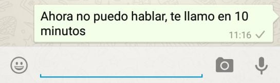 Un simple mensaje evitará que interrumpas a tu interlocutor