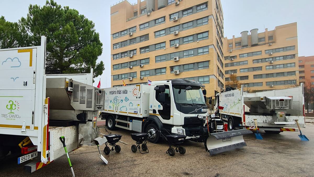 Tres Cantos activa su Plan de Inclemencias Invernales con tres nuevos camiones quitanieves