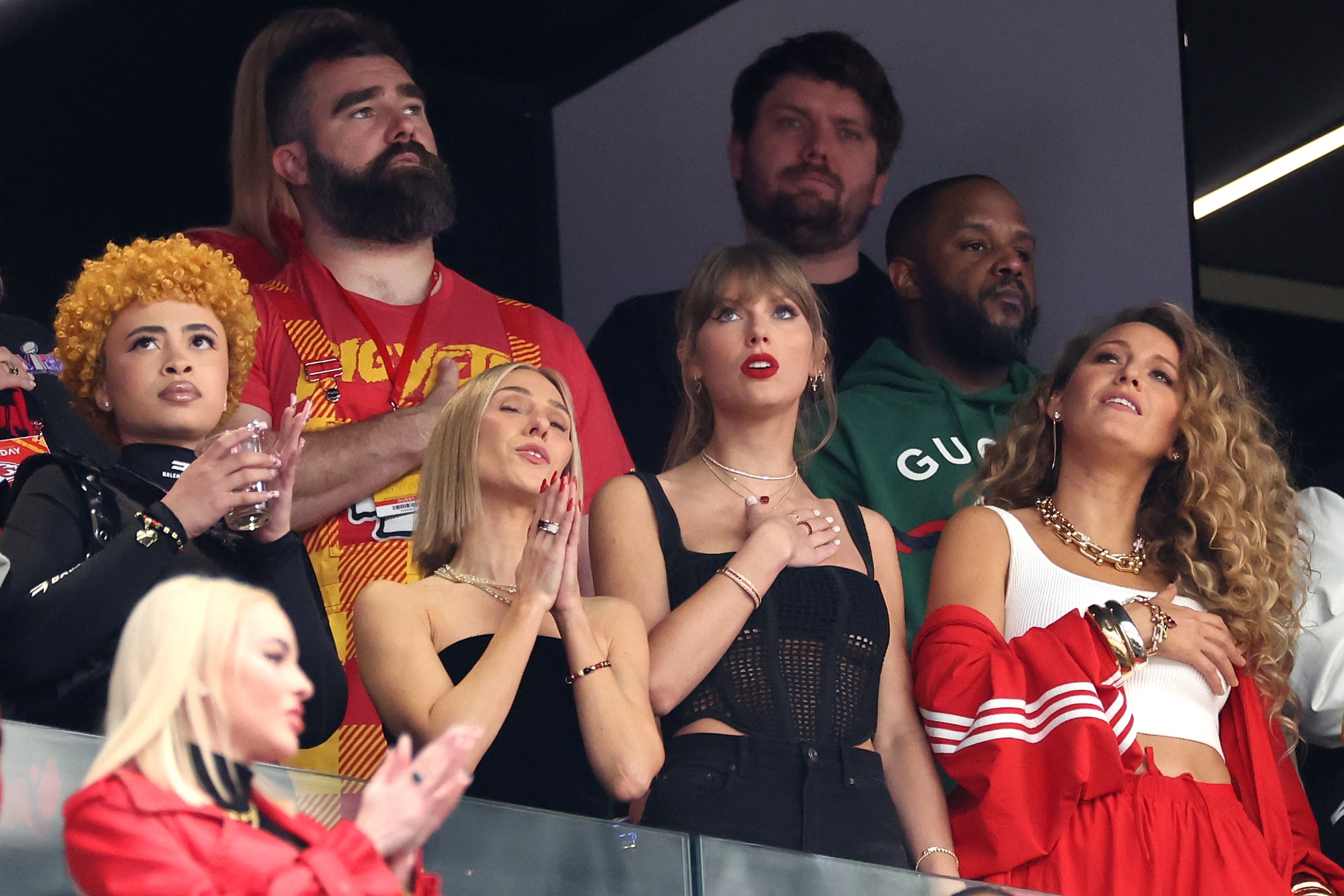 Taylor Swift, presente en la edición LVIII de la SuperBowl. (Photo by Ezra Shaw/Getty Images)