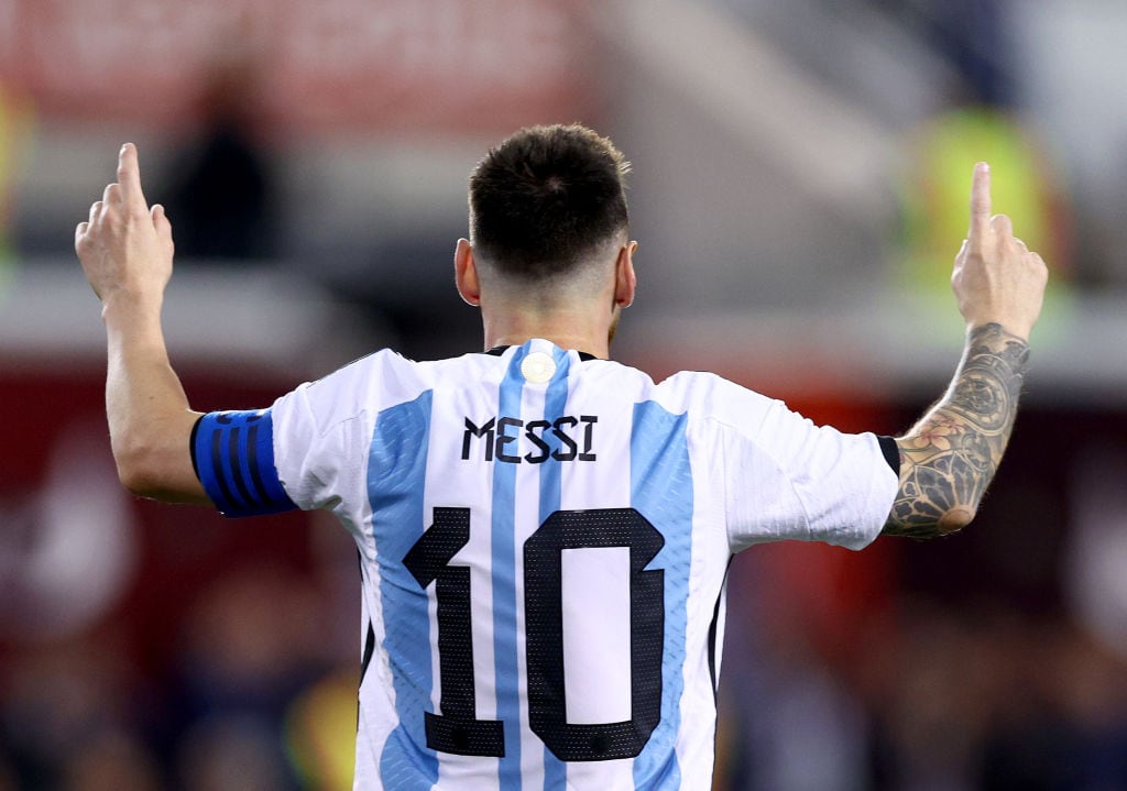 Leo Messi, durante un partido con Argentina.