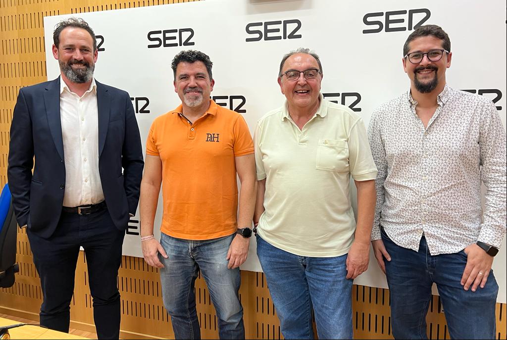 Jorge Fenor, Txema Almela, Pepe Pallarés y Jose Antonio Sánchez en la tertulia futbolera de SER Deportivos Región de Murcia