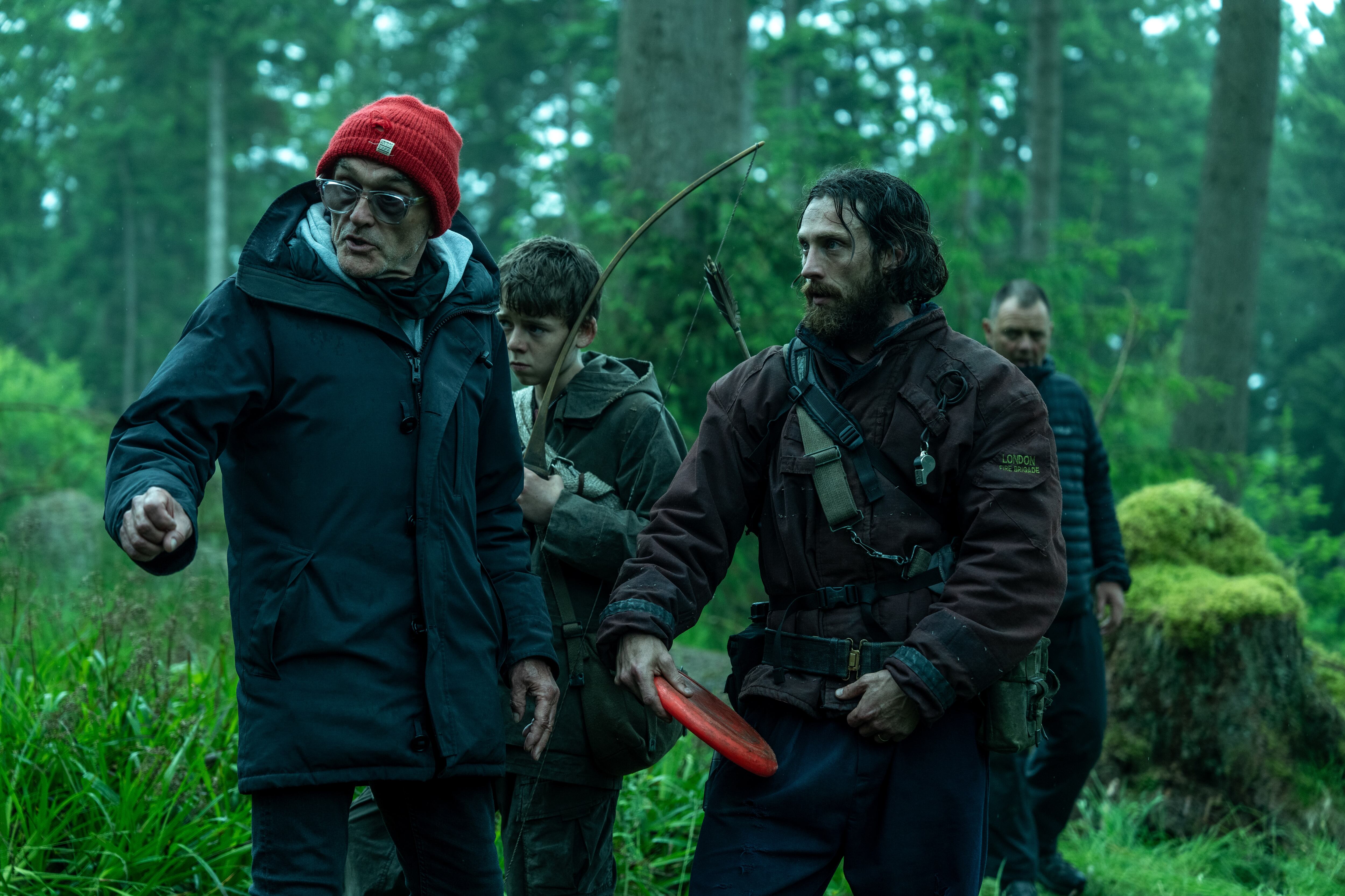 Danny Boyle dirigiendo a Aaron Taylor-Johnson en 28 Años después