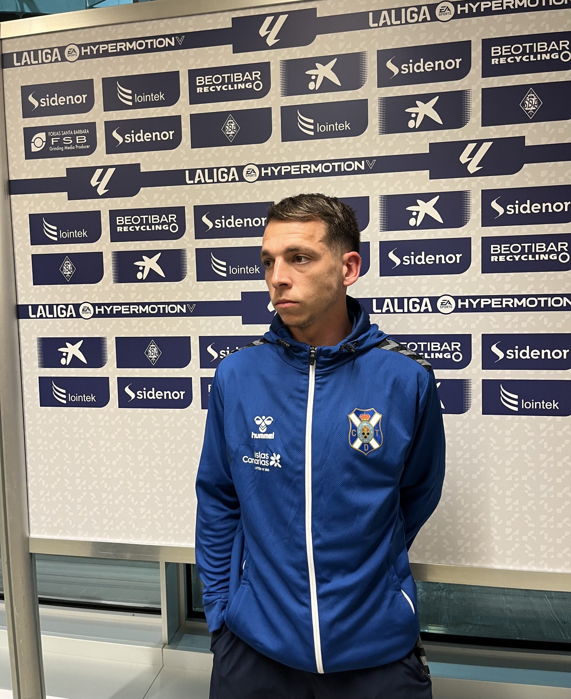 Romero, en la zona mixta de Lezama tras el Amorebieta-Tenerife