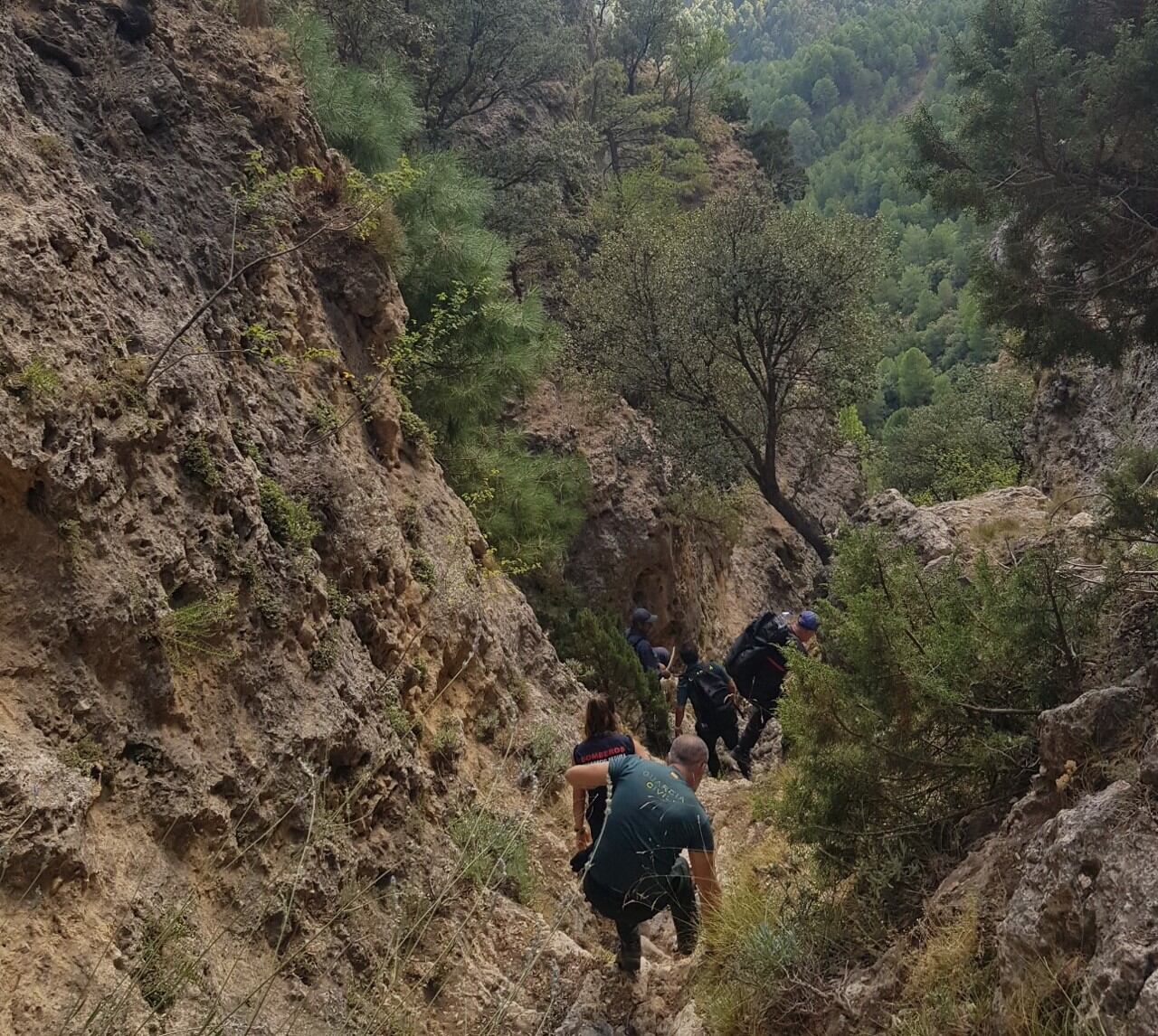 Rescate de una turista en Segura de la Sierra.