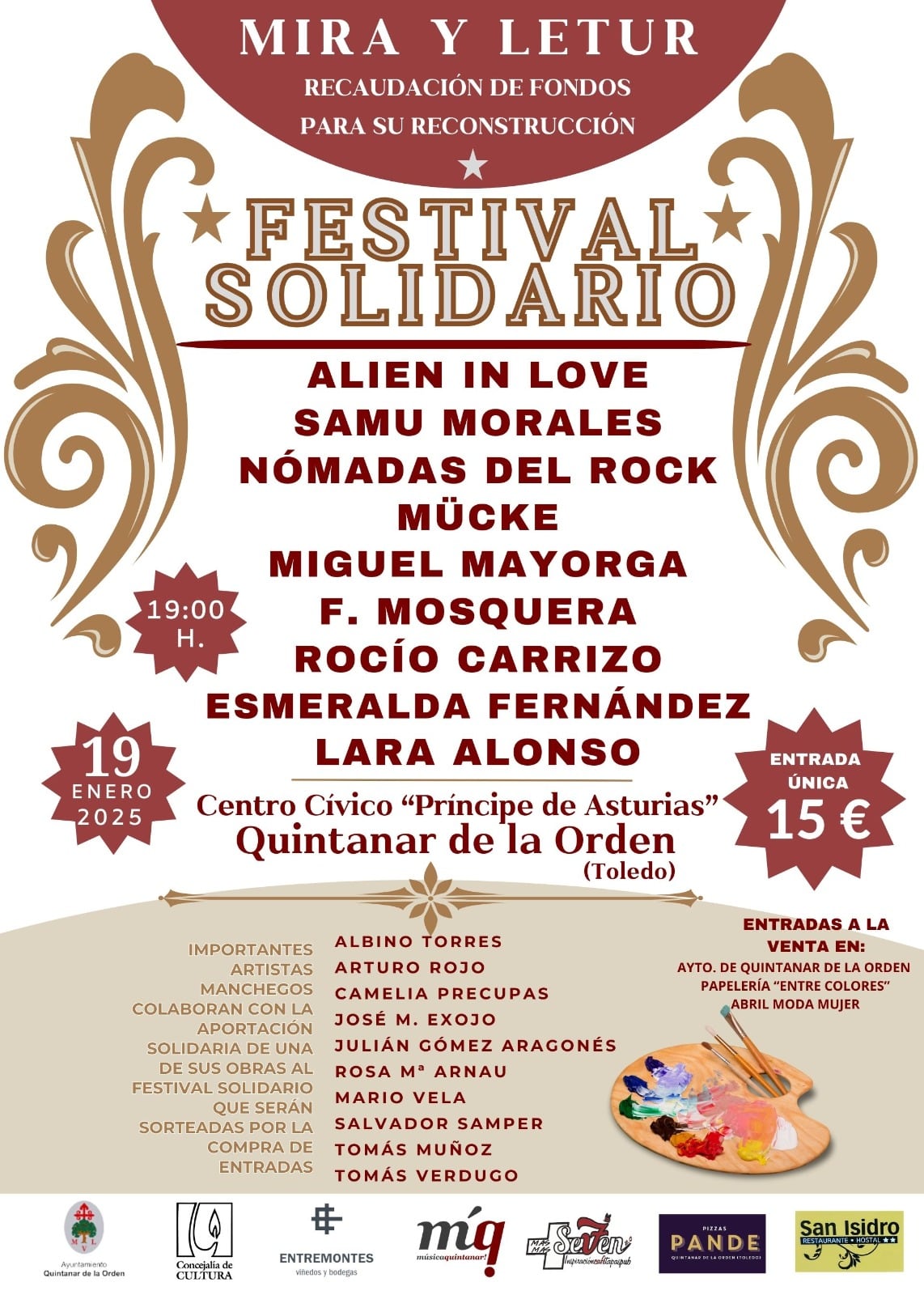 Cartel del festival solidario de Quintanar de la Orden