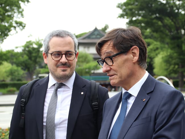 Salvador Illa i el seu cap de gabinet, Eduard Rivas