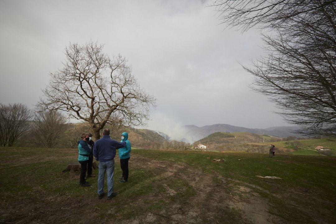 Terreno del incendio en AuzoBerri, Navarra