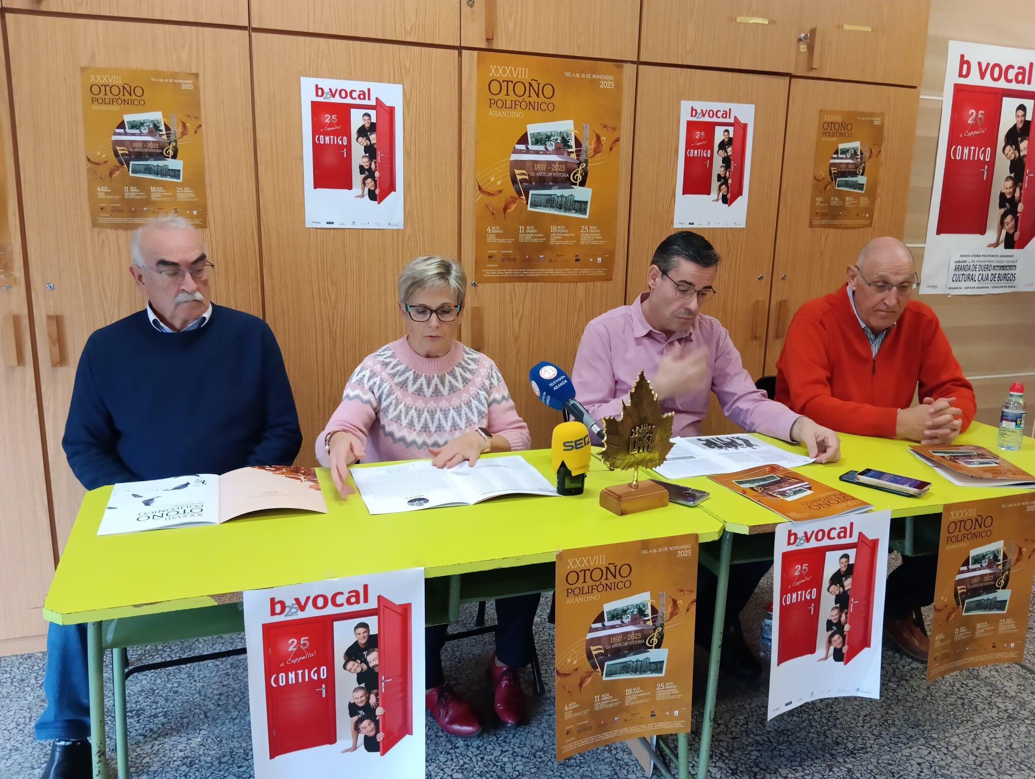 Ángel Zanetti, Mariví Bartolomé, JUan Carlos Andrés Brogeras y Jesús Tobes, miembros de la organización