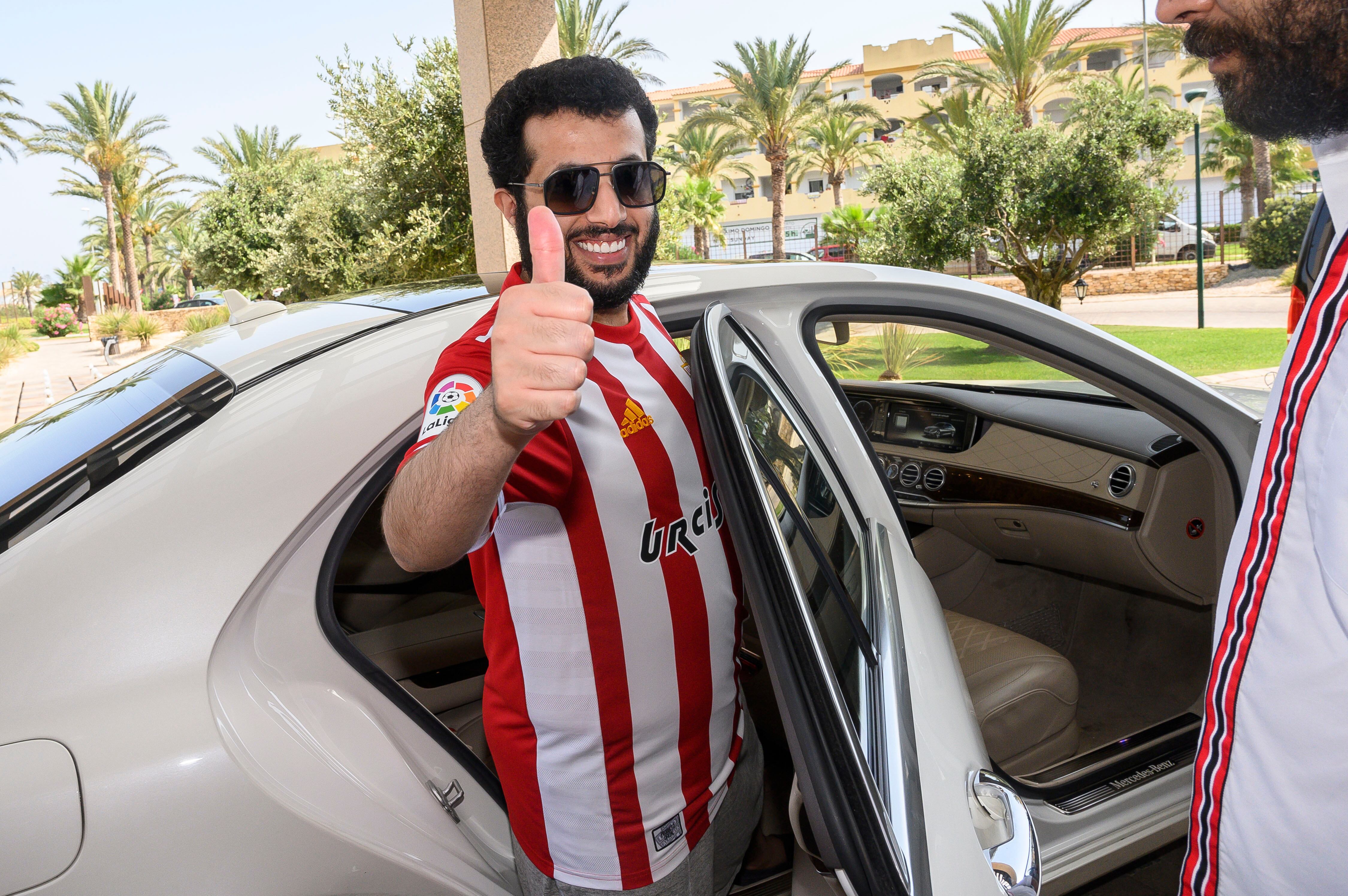 Turki, en Almerimar, en su primer viaje a Almería en agosto de 2019.