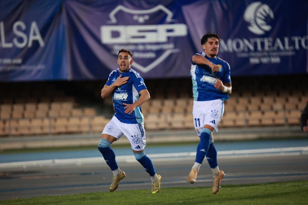 Nané celebra el gol ante el Águilas