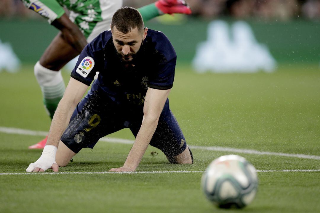 Benzema, en el partido contra el Betis